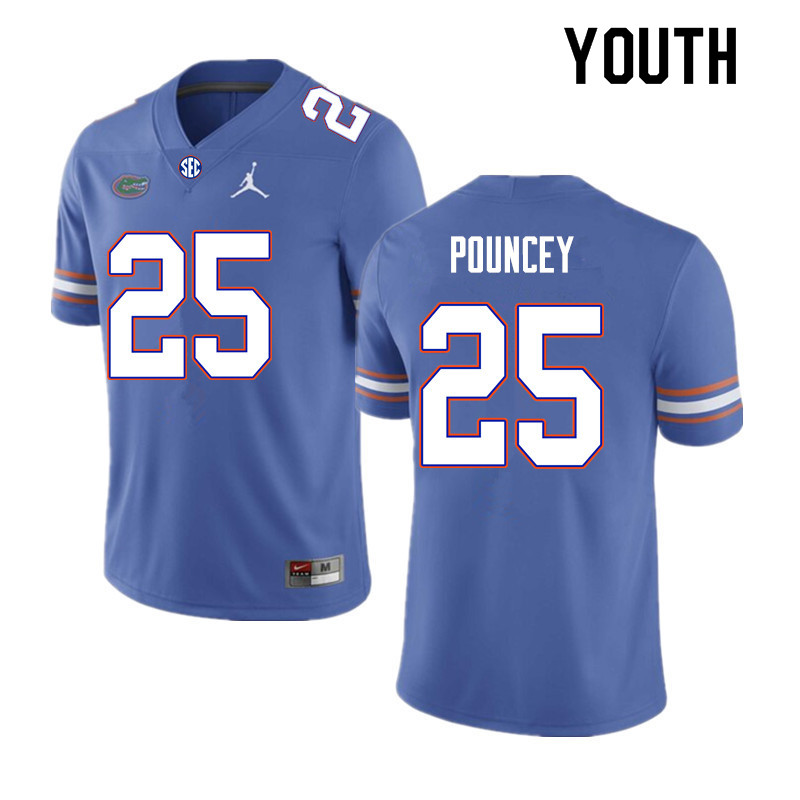 Youth #25 Ethan Pouncey Florida Gators College Football Jerseys Sale-Royal